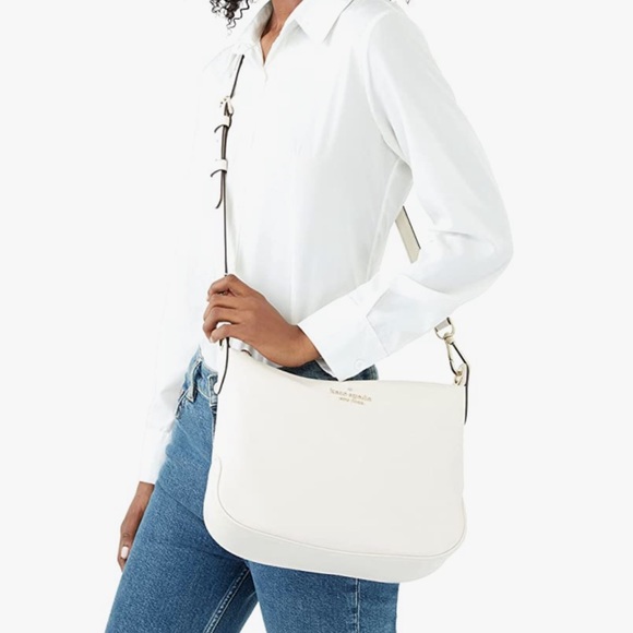 New Kate Spade Rosie Large Crossbody Pebbled Leather Parchment - Picture 11 of 16